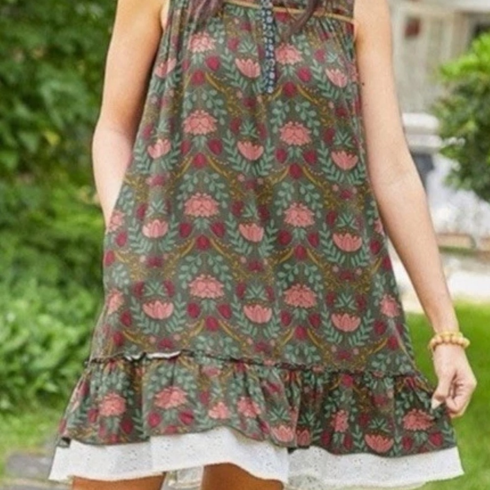 Matilda Jane Green and Pink Floral Blouse